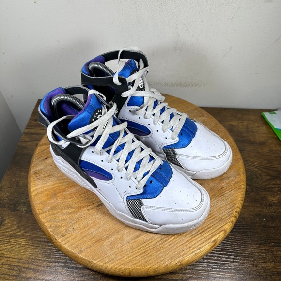 Nike Air Huarache High Top Sneakers White Blue Purple Mens Size 7 FD0183-101